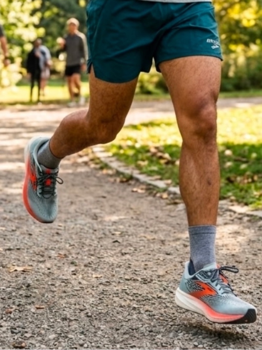Brooks Mint Green and Orange Running Sneakers